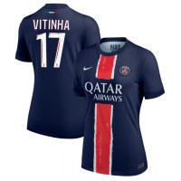 Ženski Nogometni dresi Paris Saint-Germain Vitinha #17 Domači 2024-25 Kratek Rokav